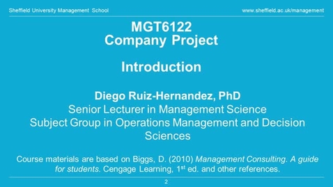 Thumbnail for Postgraduate Management Taster Lecture | Sheffield University Management School