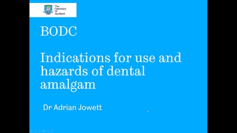 Thumbnail for Indications for use and hazards of dental amalgam