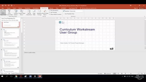 Thumbnail for CUR Curriculum Manager Out-of-the-Box Demo (7 May 19)