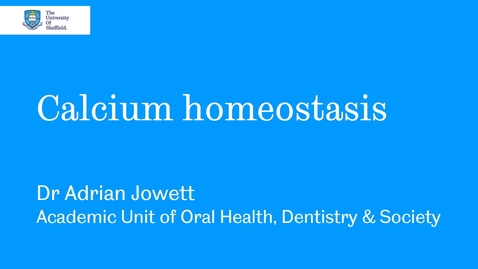 Thumbnail for entry Calcium homeostasis