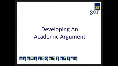 Thumbnail for entry Developing an Academic Argument