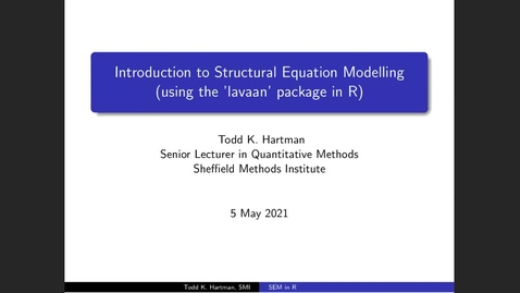 Thumbnail for entry Intro to Structural Equation Modelling (05/05/21) WRDTP: AQM