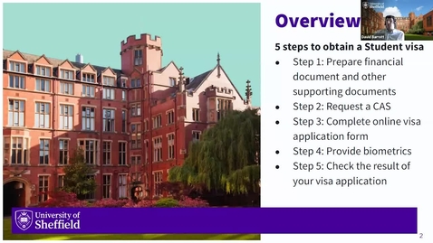 Thumbnail for entry ELTC Online Pre-sessional Course 2023 - Applying for a Student Visa from Outside the UK