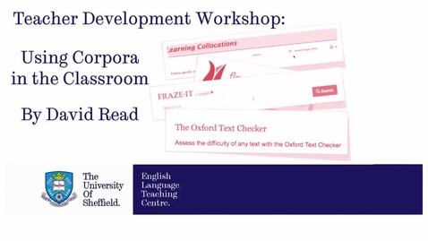 Thumbnail for entry Using Corpora in the Classroom by David Read