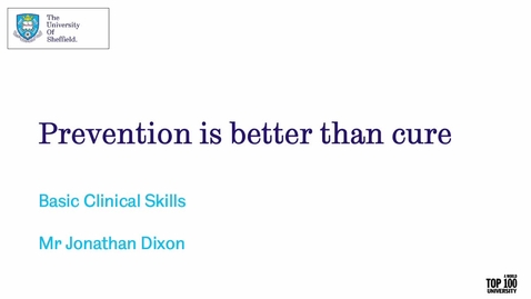 Thumbnail for Prevention better than a cure