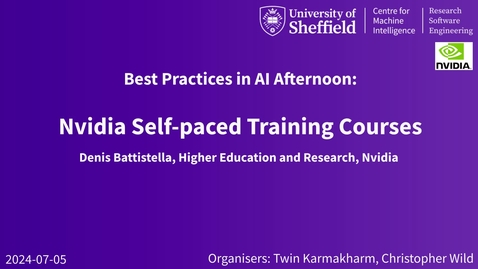Thumbnail for Nvidia Self-paced Training Courses