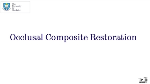 Thumbnail for Occlusal Composite Restoration Video