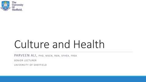Thumbnail for entry Culture and Health Online Session