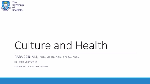 Thumbnail for Culture and Health Online Session