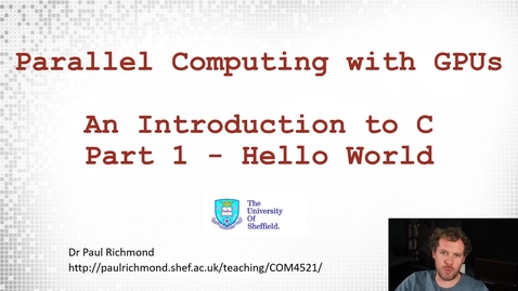 Thumbnail for Lecture 02 - Part 01 - Introducing C