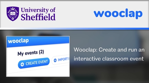 Thumbnail for Wooclap: Create and run an interactive classroom event