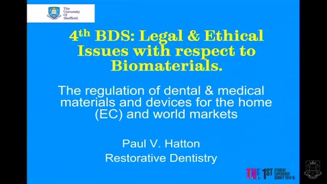 Thumbnail for entry Legal and Ethical Issues in Dental Materials - Quiz