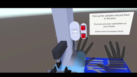 Thumbnail for Using the MEE '3 Point Bend' Unity program with hand tracking