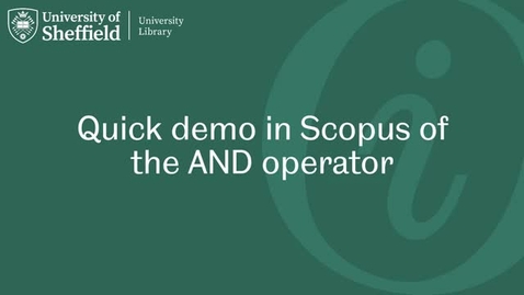 Thumbnail for AND operator (Scopus)