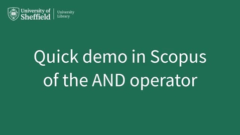 Thumbnail for AND operator (Scopus)
