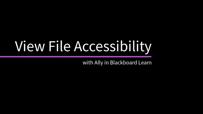 View File Accessibility with Ally in Blackboard Learn