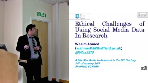 Thumbnail for entry Wasim Ahmed - Ethics of Social Media Data