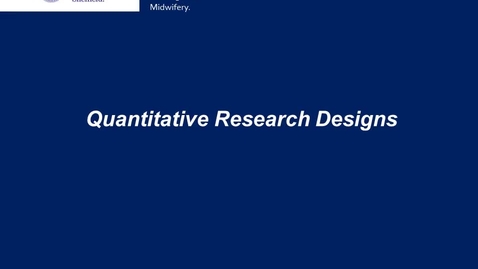 Thumbnail for Quantitative Research Designs