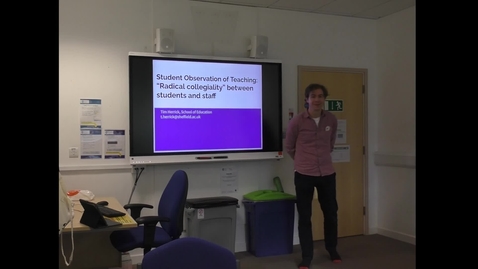 Thumbnail for TD session: Student Observation of Teaching scheme (Tim Herrick)