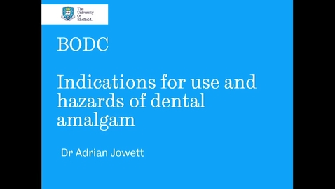 Thumbnail for entry Indications for use and hazards of dental amalgam - Quiz