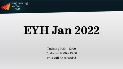 Thumbnail for GTA EYH Training Jan 2022