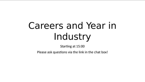 Thumbnail for Careers Session #1