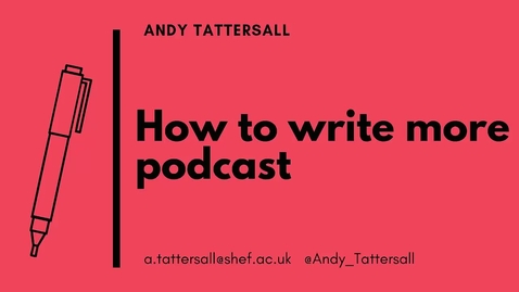 Thumbnail for entry How to Write More podcast