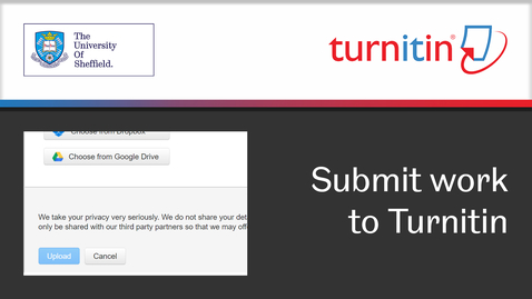 Thumbnail for entry How to submit work to Turnitin in Blackboard