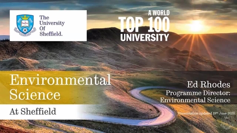 Thumbnail for entry Environmental Science at Sheffield