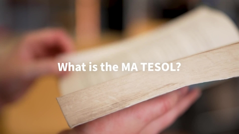 Thumbnail for entry What is the MA TESOL? School of English, University of Sheffield