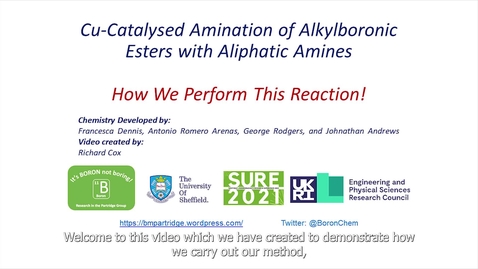 Thumbnail for Cu-Catalysed Amination of Alkylboronic Esters