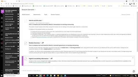 Thumbnail for entry Blackboard  template and course copy 2021-22
