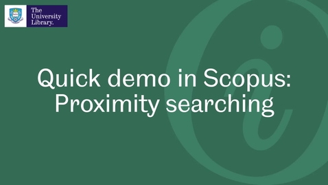 Thumbnail for entry Proximity searching (Scopus)