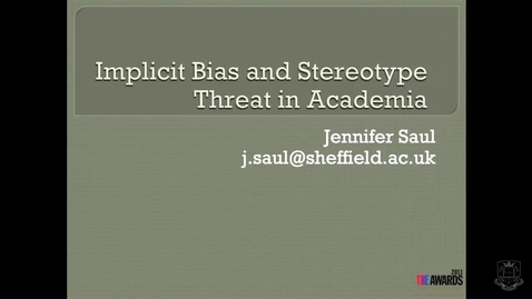 Thumbnail for Implicit Bias and Stereotype threat in academia 2019