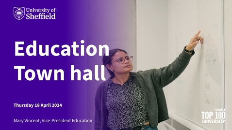 Thumbnail for entry Education Town Hall, 18 April 2024