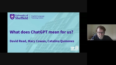 Thumbnail for entry TD Session:  What does ChatGPT mean for us? (20th Feb 2023)