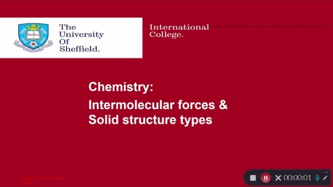 Thumbnail for Semester 1  Seminar 1 - intermolecular forces