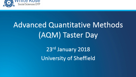 Thumbnail for Introduction  (2018) WRDTP: AQM taster day