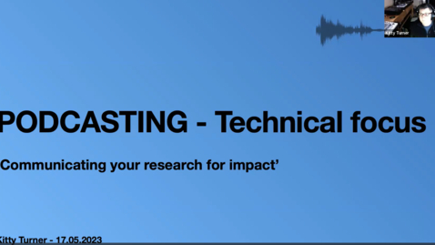 Thumbnail for entry Creating podcasts about your work - technical focus