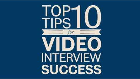 Thumbnail for Top tips: Video Interviews