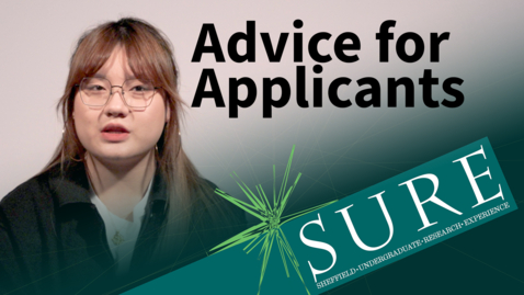 Thumbnail for entry SURE: Advice for Applicants