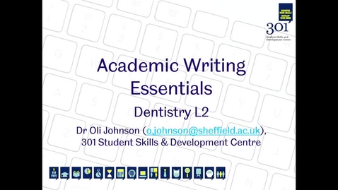 Thumbnail for entry Level 2 Dentistry Academic Writing