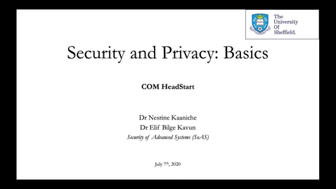 Thumbnail for entry Security and Privacy Basics