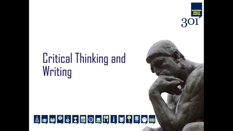 Thumbnail for entry Critical Thinking and Writing
