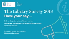 Go to Have your say... The Library Survey 2018 with duration: 44 seconds