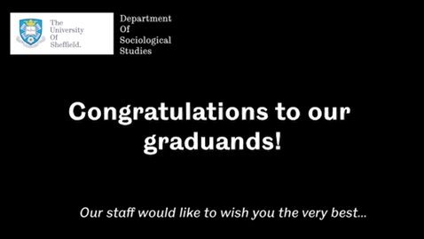 Thumbnail for Sociological Studies Winter Graduation January 2021