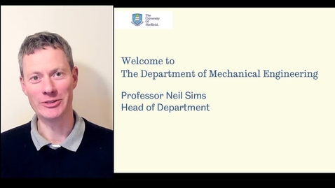 Thumbnail for entry Mechanical Engineering - Head of Department introduction