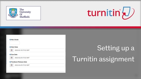 Thumbnail for entry How to set up a Turnitin assignment (new version)