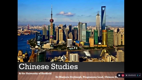 Thumbnail for entry Chinese Studies Applicant Days presentation