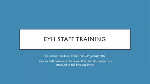 Thumbnail for EYH Staff Training